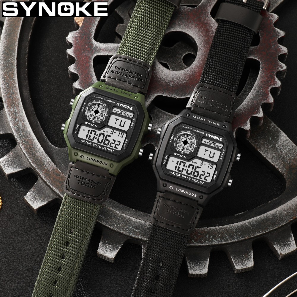 Canvas Strap Watch - Synoke уличные военные цифровые часы для