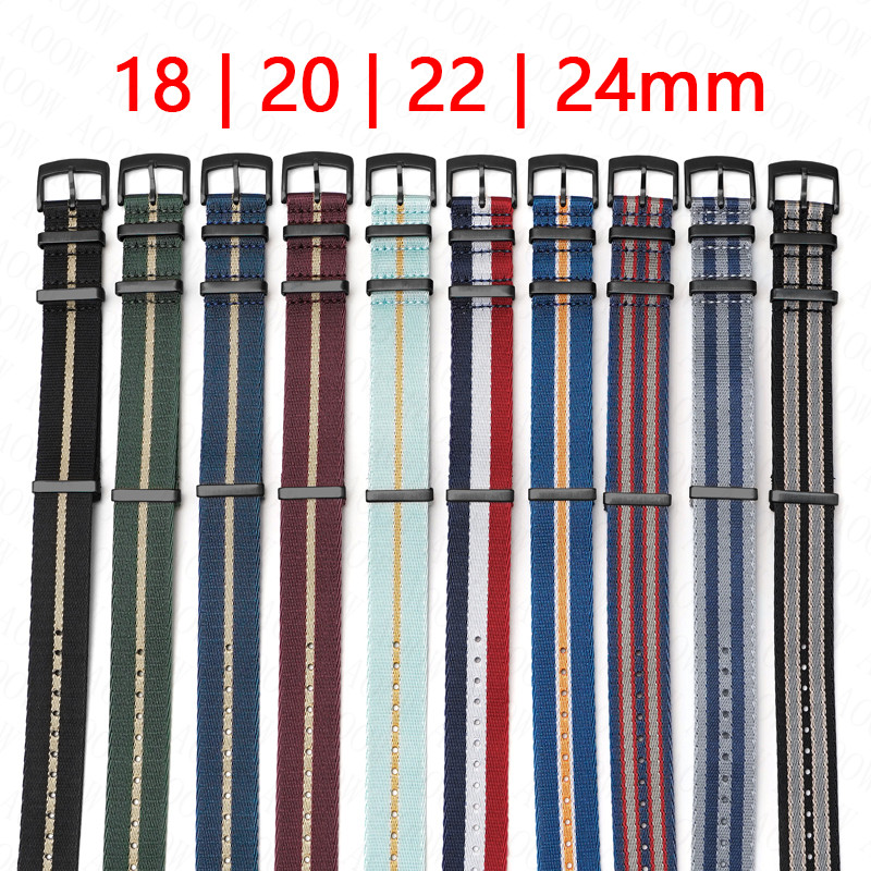 Canvas Strap Watch - Тканый нейлоновый ремешок 18 мм, 20