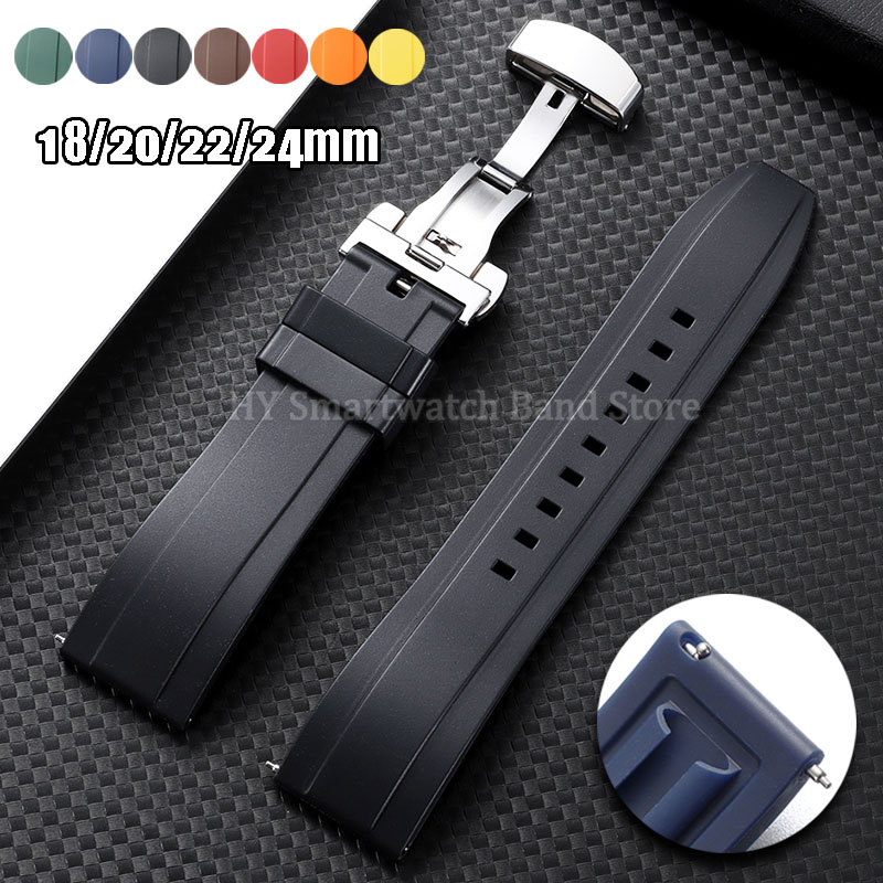 Suede Strap Watch - Силиконовый ремешок для часов 18 мм,