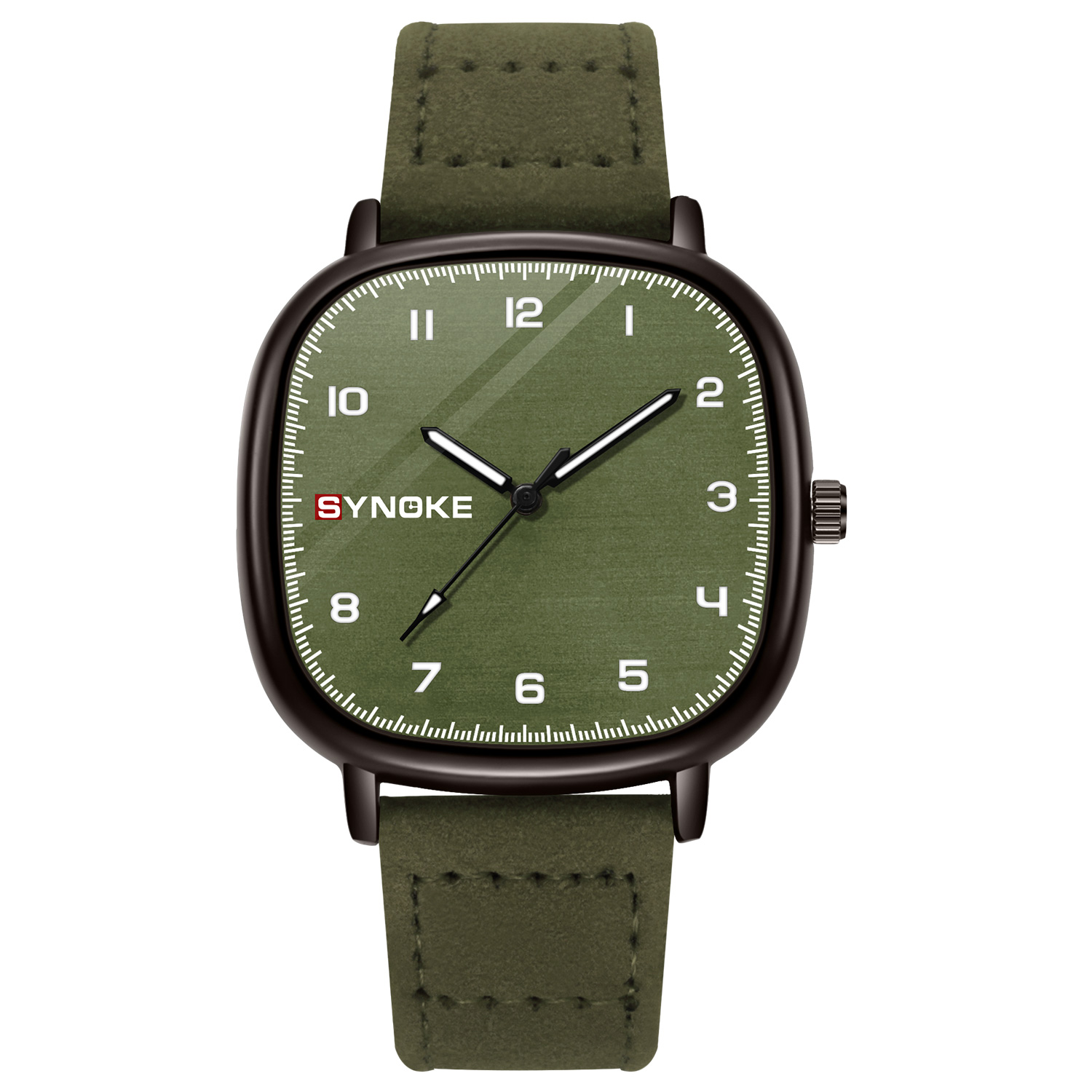 Leather Watch Band Men - Часы для мужчин SYNOKE, корпус из