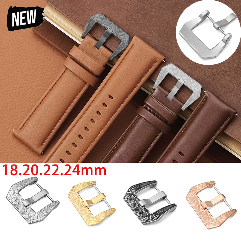 Leather Watch Band Men - 18/20/22/24 мм винтажная металлическая застежка для