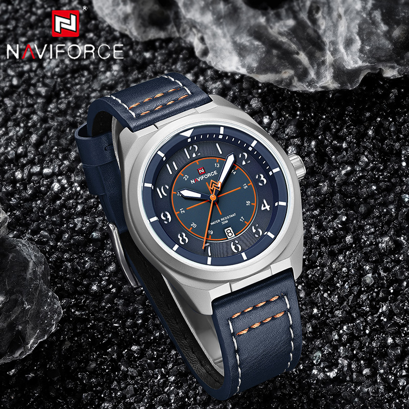 Мужские кварцевые часы NAVIFOR – обзор и цена Leather Watch Band Men